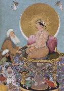 Hindu painter The Mughal emperor jahanir honors a holy dervish,over and above the rulers of the lower world Spain oil painting artist